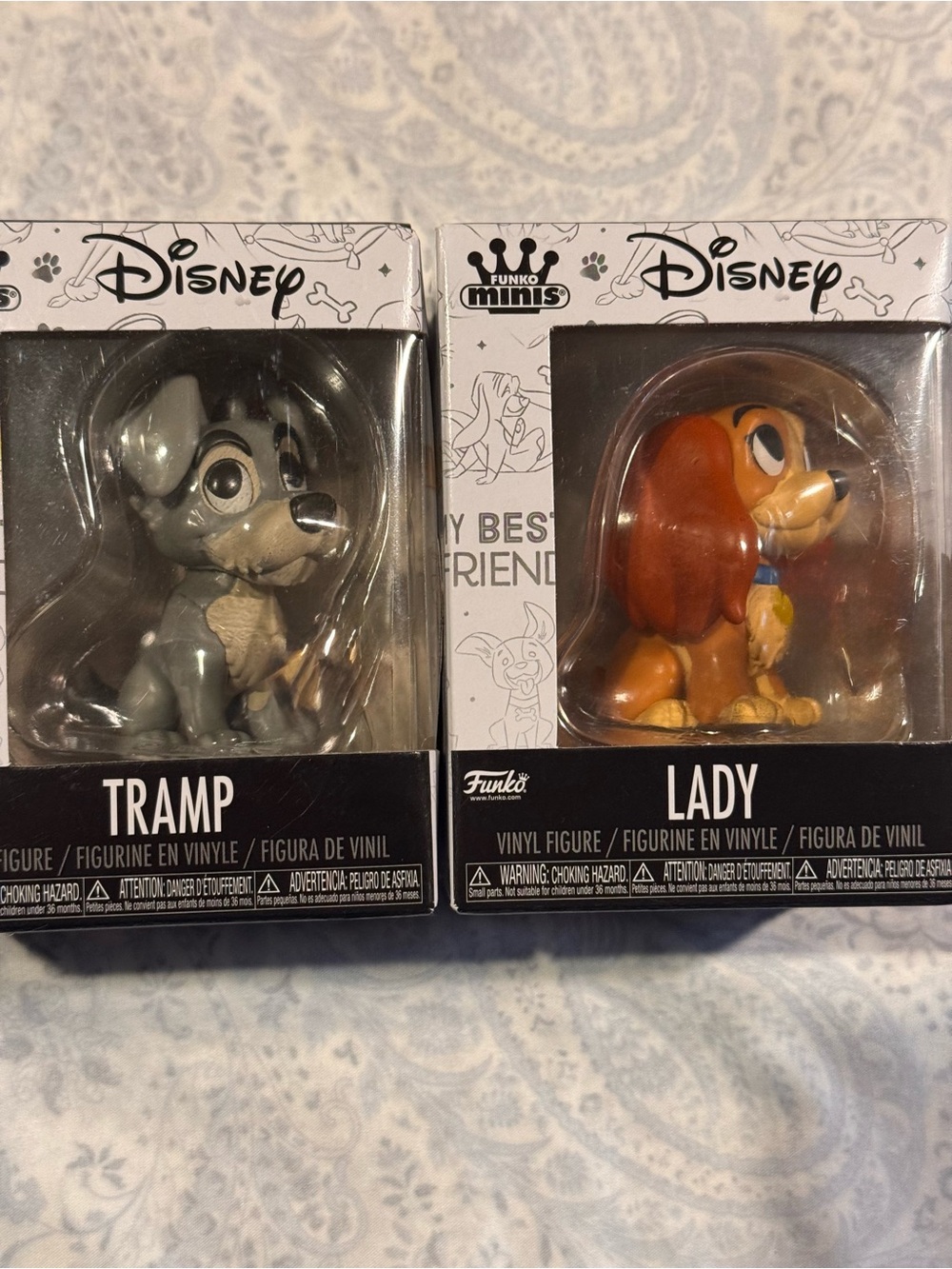 Disney Lady & Tramp Funko Minis Vinyl Figure Set - Gray & Brown